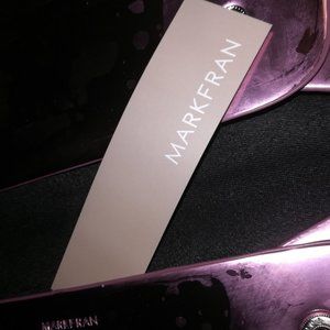 Mark Fran pink metallic clutch